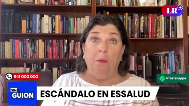 Rosa María Palacios habla sobre la situación de EsSalud. Foto/Video: LR+