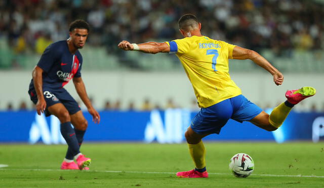 Al Nassr con Cristiano Ronaldo no pudo derrotar al nuevo equipo de PSG al mando de Luis Enrique. Foto: Al Nassr