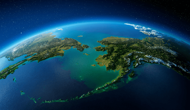 El estrecho de Bering fue el nexo geológico que permitió la población humana en América. Foto: Adobe Stock