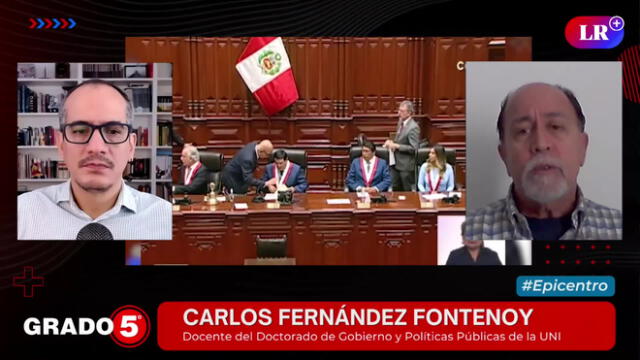 Gómez Fernandini conversó con Carlos Fernández sobre la nueva Mesa Directiva. Foto: captura de ‘Grado 5’/LR+ - Video: ‘Grado 5’/LR+