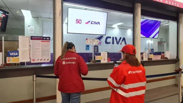 Indecopi supervisa a empresas de transporte en terminal Plaza Norte por Fiestas Patrias. Foto: Andina