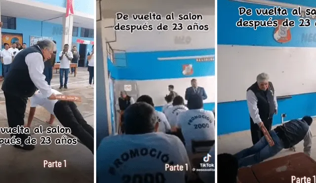 Exalumnos volvieron a su aula de colegio. Foto: Prensa Total - Video: Prensa Total