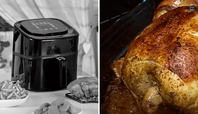 El pollo a la brasa puede girar como se debe en este electrodoméstico. Foto: composición LR/Amazon/Cocinero DKLLE
