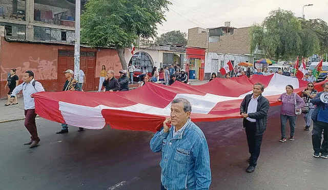 Protesta. Pobladores realizaron una movilización por las principales calles de Trujillo. Foto: difusión
