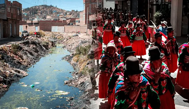 En Puno, los problemas de saneamiento son graves. En tanto, los ciudadanos siguen en pie de lucha contra el Gobierno de Dina Boluarte. Foto: composición LRGerson Cardoso