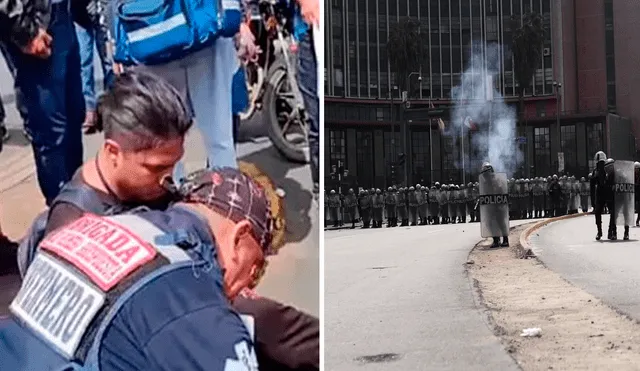 Represión policial. Periodista denunció el hecho ante la Defensoría del Pueblo. Foto: composición LR/La República/El Popular/Video: La República