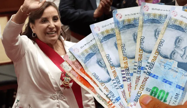 Dina Boluarte piensa incrementar el sueldo mínimo en el Perú. Foto: composición LR