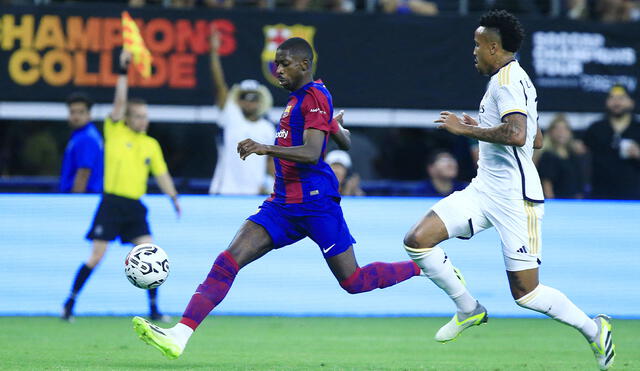 Barcelona y Real Madrid se miden en un partido amistoso en Estados Unidos. Foto: AFP
