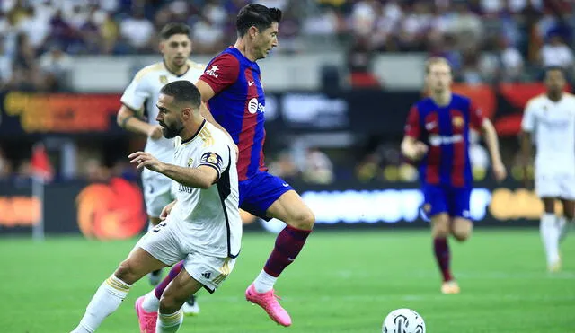 Barcelona y Real Madrid se miden en un partido amistoso en Estados Unidos. Foto: AFP