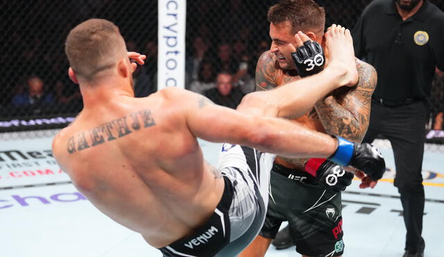 El título BMF de la UFC se lo llevó Gaethje 2 luego de clavar un nocaut a Poirier. Foto: UFC/TWitter