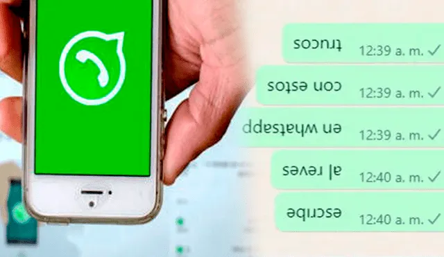 WhatsApp: ¿cómo enviar mensajes al revés para confundir a nuestros contactos? Foto: composición LR/Androidphoria/Archivo LR