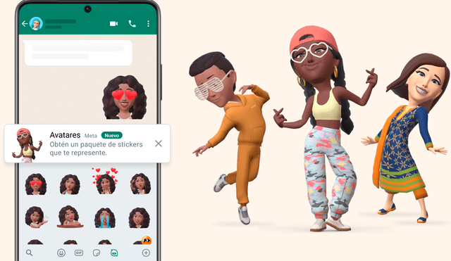 Los avatares 3D de WhatsApp se encuentran disponibles en teléfonos Android y iPhone. Foto: WhatsApp
