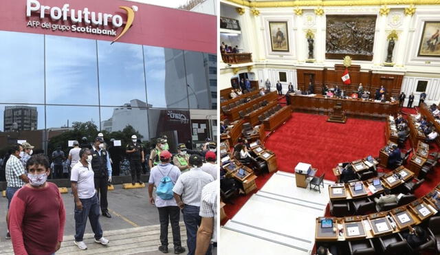 Existen miles de ciudadanos esperando un séptimo retiro de las AFP. Sin embargo, en el Congreso no han prosperado los proyectos de ley hasta el momento. Foto: composición LR/Andina/Congreso