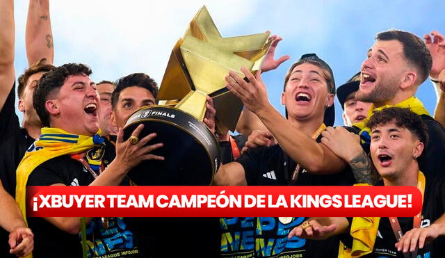 El xBuyer Team salió campeón de la Kings League este sábado 29 de julio, en el estadio Civitas Metropolitano del Atlético de Madrid. Foto: composición LR/Kings League