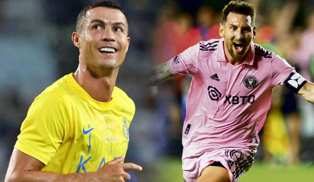 Cristiano Ronaldo y Lionel Messi dejaron el fútbol europeo. CR7 juega en Arabia y la 'Pulga' en la MLS. Foto: composición/AFP-