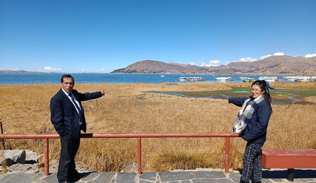 Problema. Nivel de agua en Titicaca bajó mas de un metro. Foto: La República