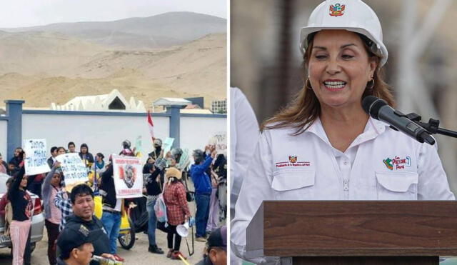 Dina Boluarte llegó a Camaná sin pasar por la ciudad de Arequipa. Foto: composición LR/Wilder Pari