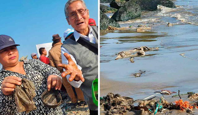 Presencia de petróleo en playas fue denunciado por pescadores. Foto: La República / Gianella Aguirre