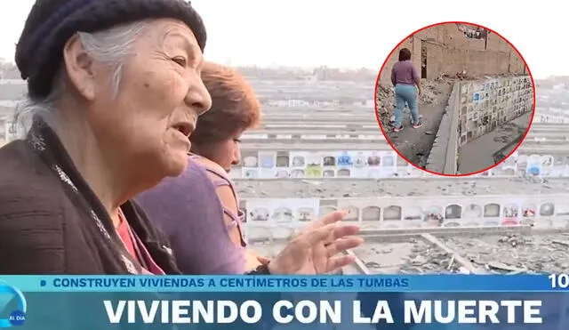 Madre e hija cuentan sus anécdotas paranormales por vivir al costado del cementerio El Ángel. Foto: composición LR/captura de América TV