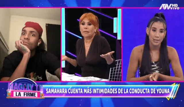 Samahara Lobatón y Youna discutieron EN VIVO. Foto: captura de ATV - Video: ATV