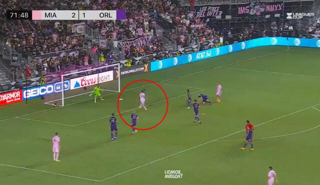 Lionel Messi anotó su doblete y le da el triunfo a Inter Miami frente a Orlando City. Foto: captura Apple TV