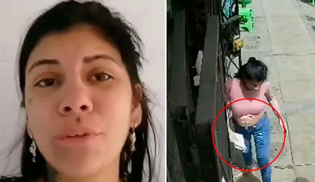 Mujer fue grabada recibiendo S/5.000 en un sobre como parte de una extorsión. Foto: composición La República/Latina - Video: Latina