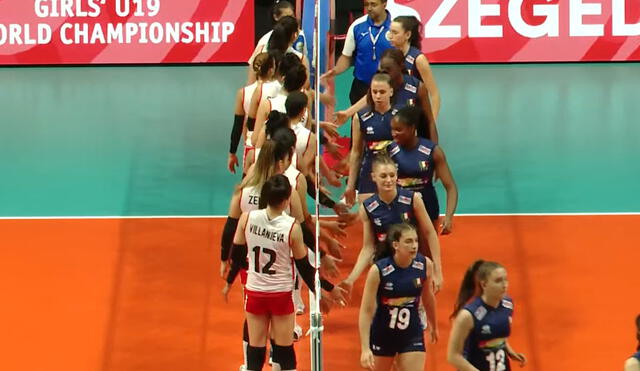 La Bicolor no pude remontar contra las italianas en el Mundial de Vóley Femenino Sub 19. Foto: captura de Volleyball World