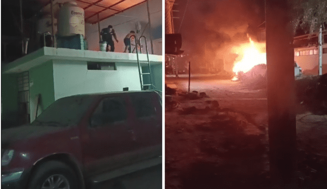 Vecinos incendiaron la camioneta que ocasionó el accidente. Foto y video: difusión