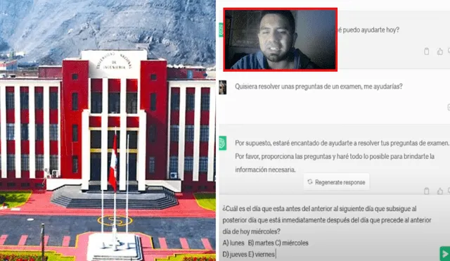 ChatGPT respondió 8 preguntas del examen de admisión de la UNI. Foto: composición LR/El Peruano/captura de YouTube/RicardoOnlyMaths
