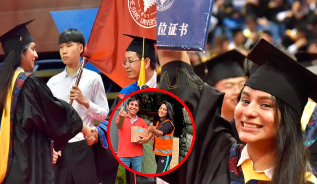 La arequipeña estudió gracias a una beca en la Universidad Zhejiang, China. Foto: composición LR/Carolina Qiao/Instagram