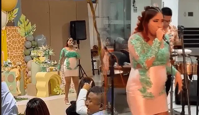 Azucena Calvay se presentó ante el público presente y cantó sus más populares temas. Foto: Composición LR / Captura tiktok