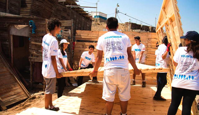 Las actividades de voluntariado deberán realizarse por al menos 3 meses para que sean consideradas como experiencia laboral. Foto: Techo Perú