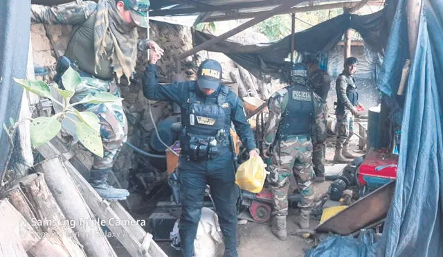 Operativos. Dinoes lucha contra minería ilegal de la zona. Fotos: Cortesía