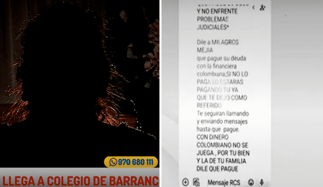 'Gota a gota'. La profesional teme que esta intimidación por parte de los delincuentes se haga realidad. Foto: composición LR/Latina