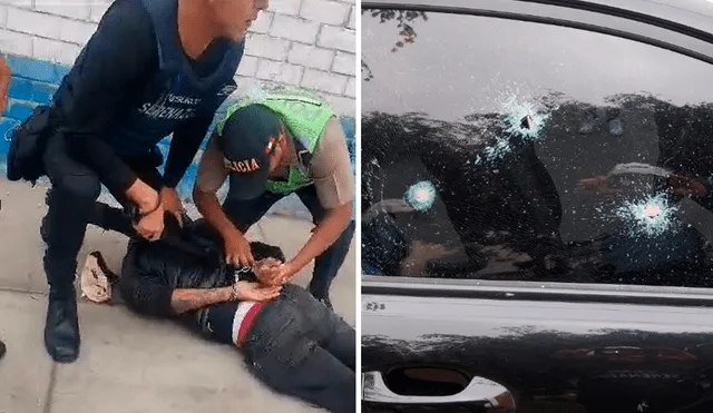 Uno de los malhechores fue detenido por la Bolichera, cerca al centro Surco Salud.  foto: composición LR / difusión -  Video: Municipalidad de Surco