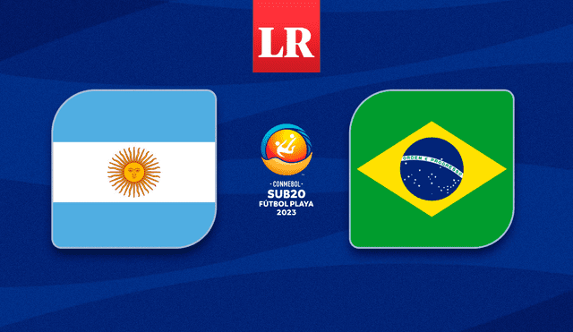 Sigue las principales incidencias del decisivo encuentro entre Argentina vs. Brasil EN VIVO por la fase de grupos del Sudamericano de  Fútbol Playa Sub-20. Foto: composición LR/Conmebol