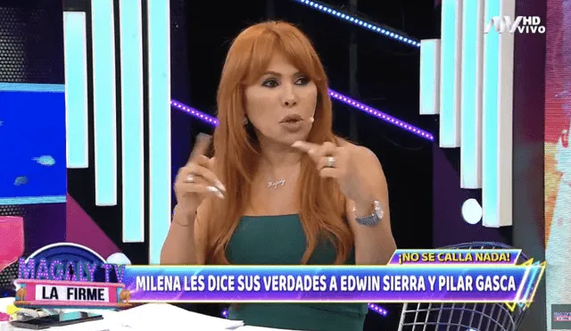 Magaly Medina conversó con Milena Zárate sobre el fin de la relación de Edwin Sierra. Foto: ATV
