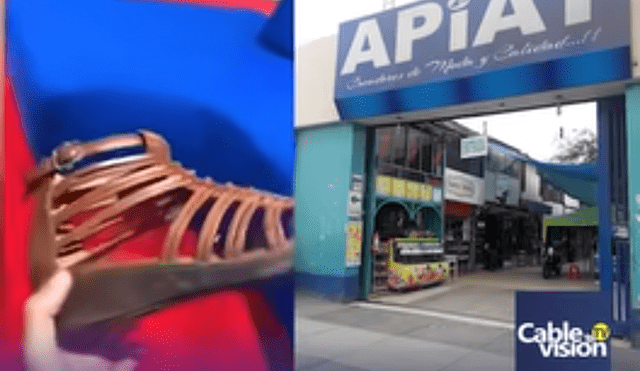 Muchacha elogió el zapato trujillano. Foto y video: Cablevisión TV