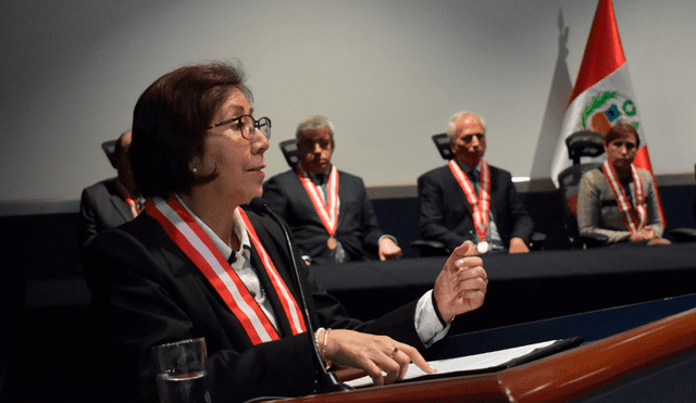 La fiscal de la nación, Patricia Benavides Vargas, participó en el evento organizado por la JNJ. Foto: JNJ