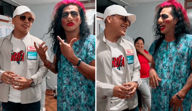 Pepino, de 'JB en ATV', y el cantante Chechito se conocieron. Foto: composición LR/TikTok/Chechito - Video: TikTok/Chechito