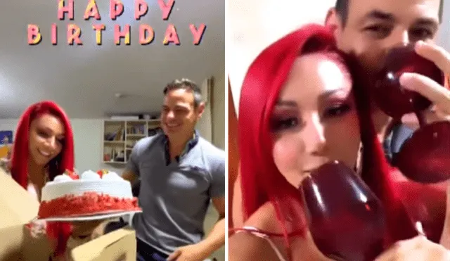 Deysi Araujo le compró una torta a Mark Vito por su cumpleaños y lo invitó a su casa, donde brindaron junto con unos amigos. Foto: composición LR/ATV - Video: ATV