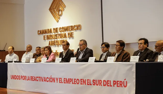 Reunión. El encuentro de líderes empresariales se realizó en la Cámara de Comercio e Industria de Arequipa. Foto: Rodrigo Talavera/La República
