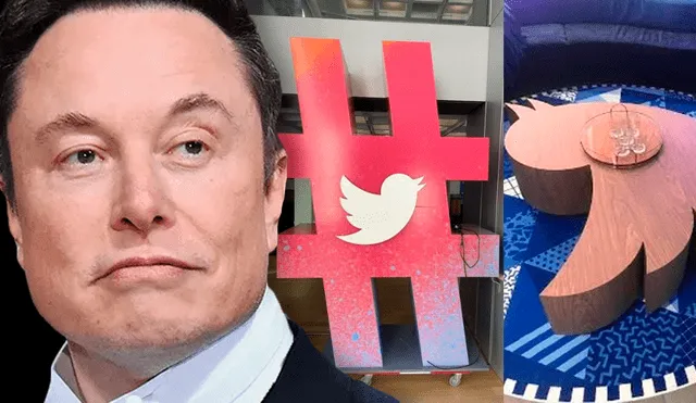 Elon Musk venderá más de 600 artículos de las oficinas de Twitter (ahora X). Foto: composición LR/AFP/Heritage Global Partners