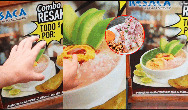 Usuarios se quedaron con los pelos de punta al ver los ingredientes empleados para preparar un ceviche. Foto: composición LR/capturas de TikTok/@QPAOficial