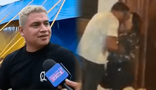 Dayanita fue grabada en los exteriores de su casa con quien sería su nuevo amor. Foto: Composición LR / Captura ATV