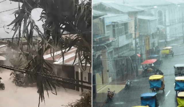 Fuertes precipitaciones y vientos en Iquitos. Foto: composición LR/Senamhi