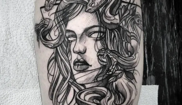 Si deseas tatuarte a la Medusa, este es el significado que deberás saber. Foto: Plumas Atómicas