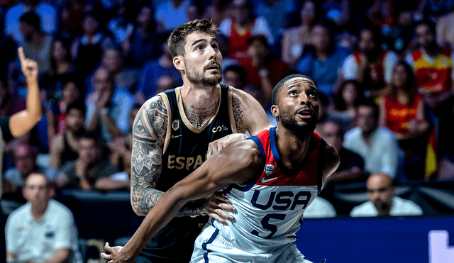 Estados Unidos ganó el encuentro amistoso a España previo al Mundial. Foto:  BaloncestoESP