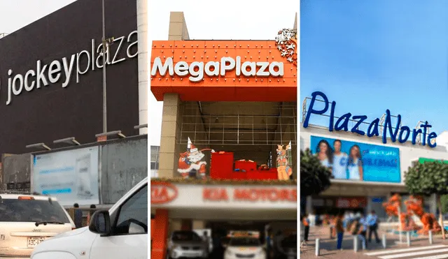 Estos tres son de los más comentados como el centro comercial más grande del Perú. Conoce aquí cuánto miden. Foto: composición LR/Andina/MegaPlaza/Plaza Norte