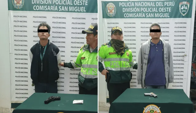 A los detenidos se les incautó dos armas de fuego, un paquete de clorhidrato de cocaína y un vehículo. Foto: Rosario Rojas / La República